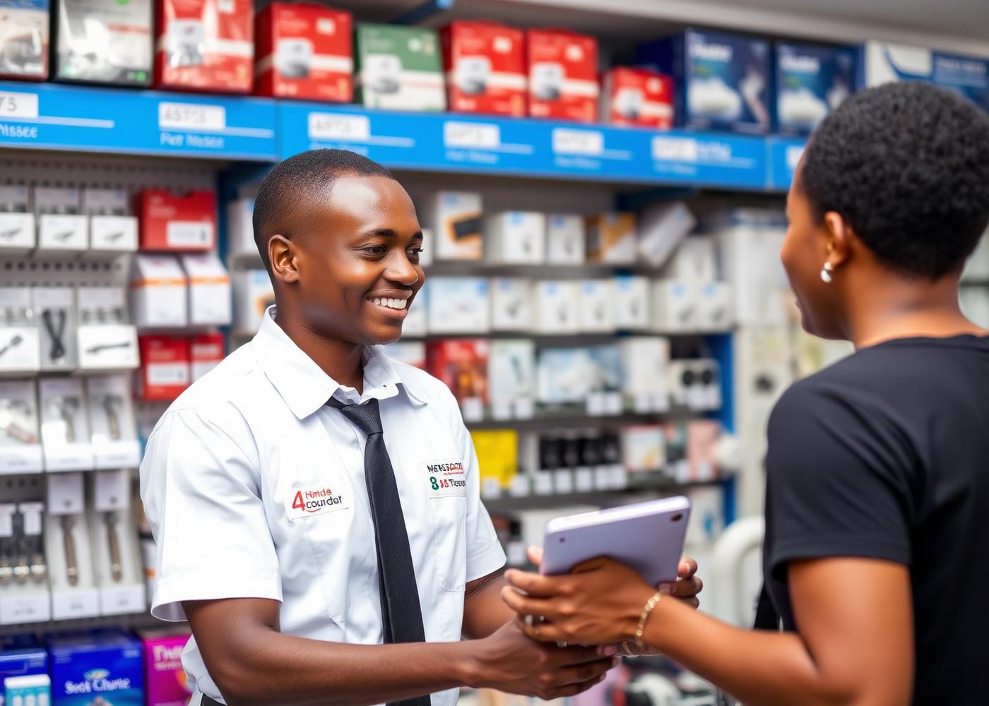 Staff assisting a customer at Kali Electrical Suppliers